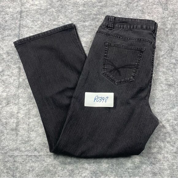 Croft & Barrow Womens Black Natural Fit Stretch Bootcut Jeans Size 12 Short - Picture 14 of 14